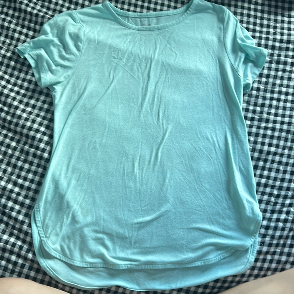 Blue athletic shirt